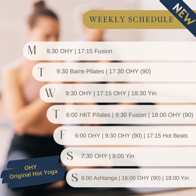 Schedules Ahimsa Hot Yoga